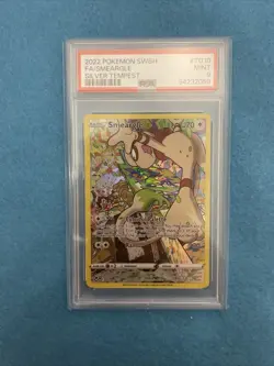 2022 POKEMON SWORD & SHIELD SILVER TEMPEST #TG10 FULL ART/SMEARGLE PSA 9 TCG - Image 1