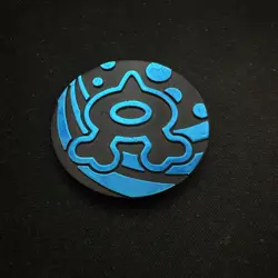Pokemon Team aqua Collectible Coin blue and black holo pogs tcg - Image 1