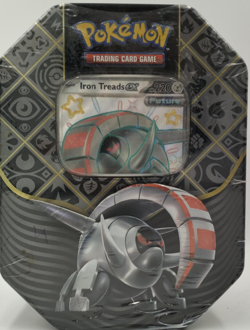 Pokemon TCG: Scarlet & Violet Paldean Fates Tin - Shiny Iron Treads ex - NEW - Image 2