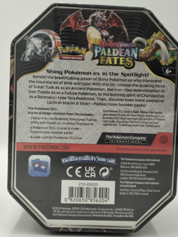Pokemon TCG: Scarlet & Violet Paldean Fates Tin - Shiny Iron Treads ex - NEW - Image 5