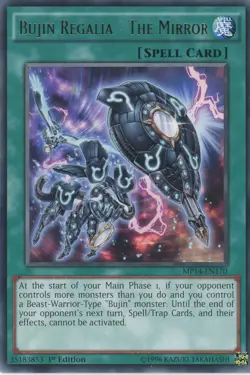 Yugioh Bujin Regalia - The Mirror MP14-EN170 Rare 1st NM - Image 1