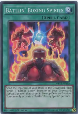 Yugioh Battlin' Boxing Spirits MP14-EN168 Super Rare 1st NM - Image 1