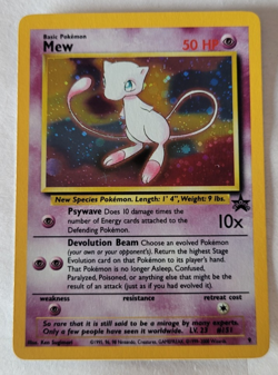 Pokemon Card Mew Holographic Black Star Promo #9 Card WOTC 1999-2000 NM - Image 1