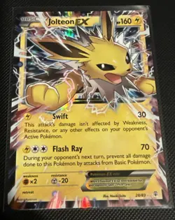 Pokemon TCG Jolteon-EX Holo Rare Card Generations 28/83 LP Condition - Image 1