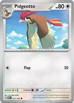 Pidgeotto 017/165 Common Pokemon 151 Card TCG English Near MINT - Image 1