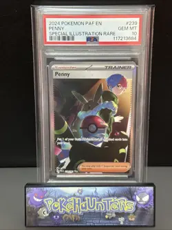 Pokemon Card Penny 239/091 Special Illustration Rare Paldean Fates PSA 10 GEM - Image 1