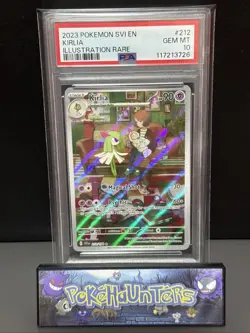 Pokemon Card Kirlia 212/198 Scarlet & Violet Base Illustration Rare PSA 10 GEM - Image 1