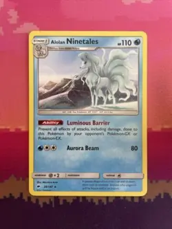 Pokemon Card Alolan Ninetales Crimson Invasion Rare 28/147 Near Mint - Image 1