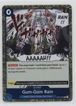 2022 One Piece Card Game: Paramount War OP02 R Gum-Gum Rain #OP02-068 15fy - Image 1