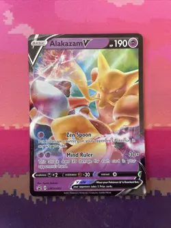 Pokemon Card Alakazam V SWSH083 Black Star Promo Near Mint - Image 1