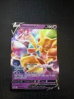 Pokemon Card Alakazam V SWSH083 Black Star Promo Near Mint - Image 1