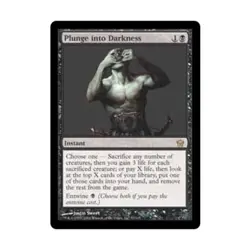 WOTC MtG Fifth Dawn Plunge into Darkness (R) VG - Image 1