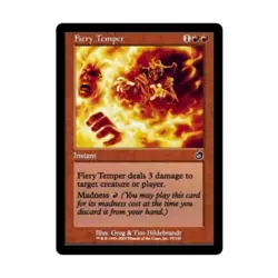 WOTC MtG Torment Fiery Temper (C) (Foil) EX - Image 1