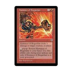 WOTC MtG Mirage Hammer of Bogardan (R) EX - Image 1
