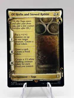 Of Herbs and Stewed Rabbit 0419 Showcase Scrolls Lord of the Rings LTC MTG NM - Image 1