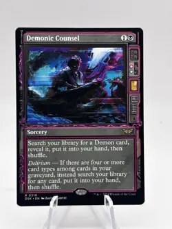 Demonic Counsel 0310 Showcase Duskmourn: House of Horror DSK MTG NM - Image 1