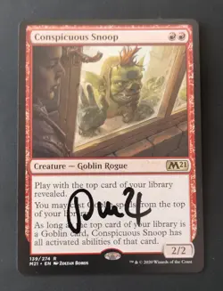 MTG Conspicuous Snoop Signed Zoltan Boros - Image 1
