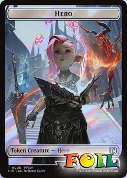 Hero (0005) // Food Double-Sided Token 5 // 22 MTG FINAL FANTASY Token NP Foil - Image 1