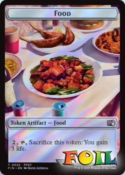 Hero (0005) // Food Double-Sided Token 5 // 22 MTG FINAL FANTASY Token NP Foil - Image 2