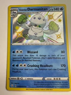 Galarian Darmanitan SV024/SV122 Baby Shiny Shining Fates Pokemon NM - Image 1
