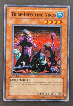 Yugioh TCG - 1x Tribe Infecting Virus - SD4-EN007 - LP - 1st Edition - Common - Image 1