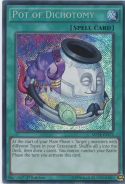 Yugioh Pot of Dichotomy MP14-EN172 Secret Rare 1st NM - Image 1