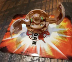 Bakugan Battle Brawlers Subterra Gorem B1 Classic 450g Tan Rare W Metal Card - Image 1