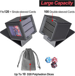 AFIING MTG Deck Box for Commander Display,Card Deck Box Fits 100 Double Sleeved - Image 3