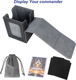 AFIING MTG Deck Box for Commander Display,Card Deck Box Fits 100 Double Sleeved - Image 4