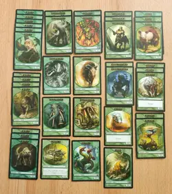 38 x MTG GREEN CREATURE TOKEN CARDS BUNDLE - Magic the Gathering - Image 1