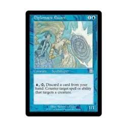 WOTC MtG Mercadian Masques Diplomatic Escort (U) (Foil) EX - Image 1