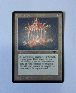 1994 MTG Antiquities - CORAL HELM - Rare - Graded MINT CONDITION - Image 1