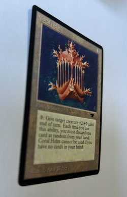 1994 MTG Antiquities - CORAL HELM - Rare - Graded MINT CONDITION - Image 4