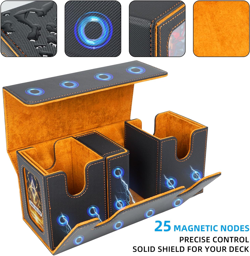 AFIING MTG Commander Deck Box 200 Double Sleeved Cards Storage, 3-In-1 Magnetic - Image 5