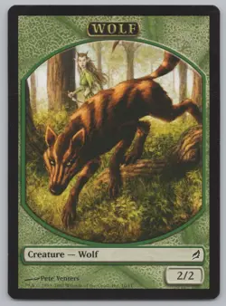 MTG (10) Wolf Token - Lorwyn (LRW) 10/11 -s59 - Image 2