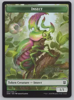 MTG (10) Insect Token - Zendikar Rising (ZNR) 7/12 -s58 - Image 2