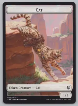 MTG (10) Cat Token - Zendikar Rising (ZNR) 2/12 -t65 - Image 2