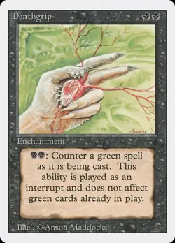 MTG - Deathgrip - Revised Edition - X1 - (LP) - - Image 1