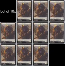 MTG (10) Cat Beast Token - Zendikar Rising (ZNR) 3/12 -t64 - Image 1