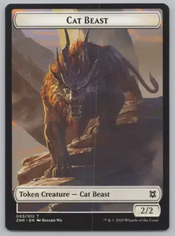 MTG (10) Cat Beast Token - Zendikar Rising (ZNR) 3/12 -t64 - Image 2