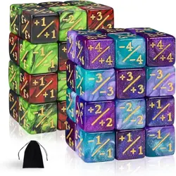48 Pieces MTG Dice Counters Token Dice, Magic the Gathering Glitter Sparkle Dice - Image 1