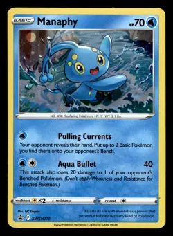 Manaphy SWSH275 Holo Rare Black Star Promo Pokemon Card - Image 1