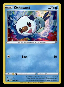Oshawott SWSH222 Holo Rare Black Star Promo Pokemon Card - Image 1