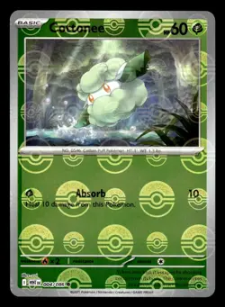 Cottonee 004/086 Poke Ball Reverse Holo White Flare Pokemon Card - Image 1