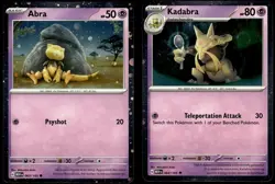 Abra 063/165 & Kadabra 064/165 Cosmos Holo Promo 151 Set Pokemon Card - Image 1