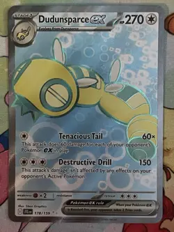 Dudunsparce EX 178/159 Journey Together Ultra Rare Pokemon Card - Near Mint - Image 1