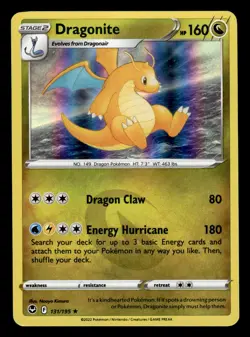 Dragonite 131/195 Holo Rare Silver Tempest Pokemon Card - Image 1