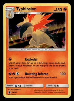 Typhlosion SM185 Holo Rare Black Star Promo Pokemon Card - Image 1