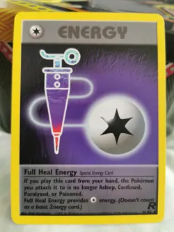 Pokemon TCG WOTC Team Rocket Full Heal Energy 81/82 Uncommon Card Vintage - Image 1