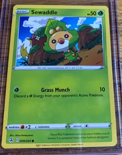 Sewaddle (009/264) [Sword & Shield: Fusion Strike] Pokemon Collectors Card - Image 1